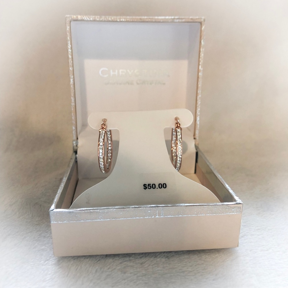 Rose gold hoop earrings